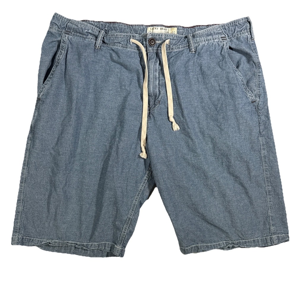 Lucky Brand Denim‎ Blue Jeans Bermuda Shorts Size 40  Women's With Drawstring